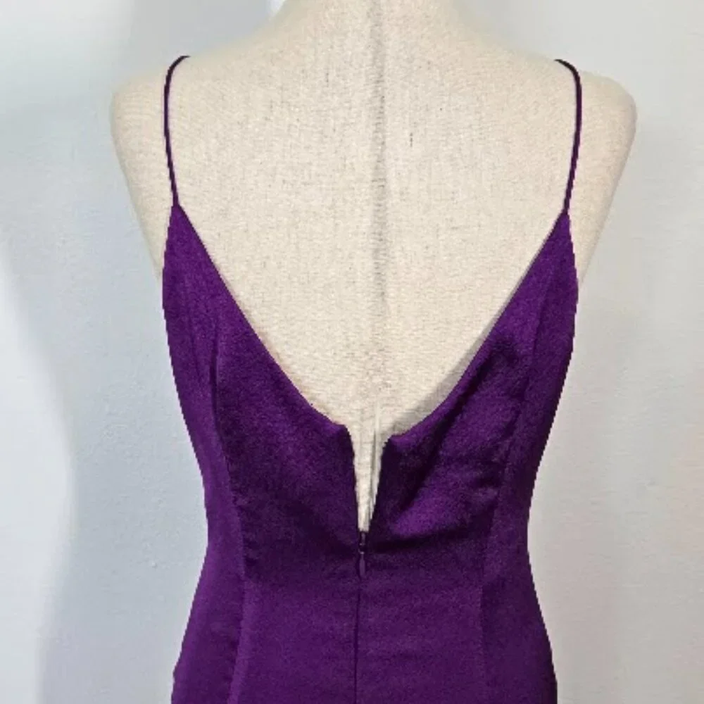 KEEPSAKE the label  Infinity Midi Dress grape in grape asymmetric hem Sz S - Picture 7 of 11